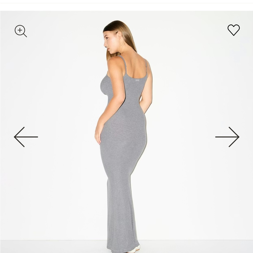 Skims gray long maxi tank dress size medium - Picture 3 of 3